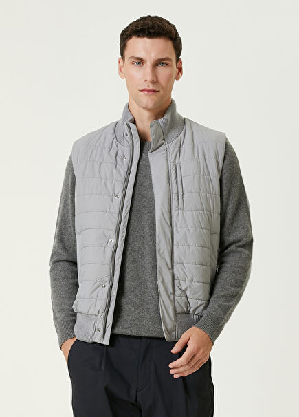 Grey Quilted Vest