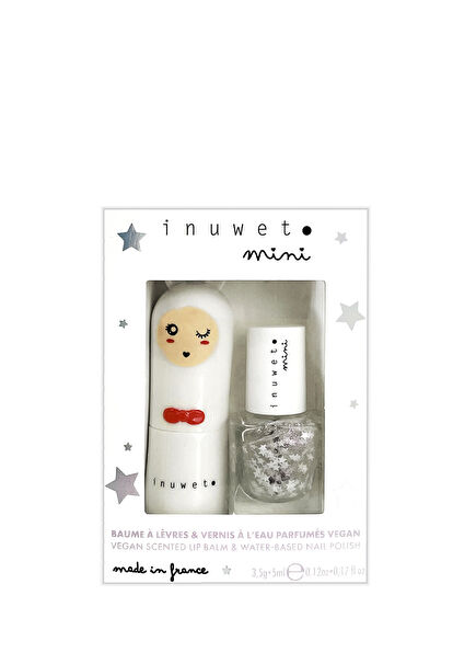 White Water-Based Nail Polish&Lip Moisturizer Set
