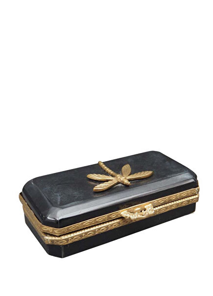 Ravello Metal Black Box Decorative Object