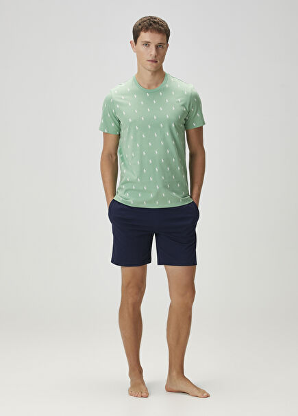 Navy Blue Waist Corded Pajama Bottoms