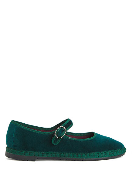 Dark Green Ballet Flats