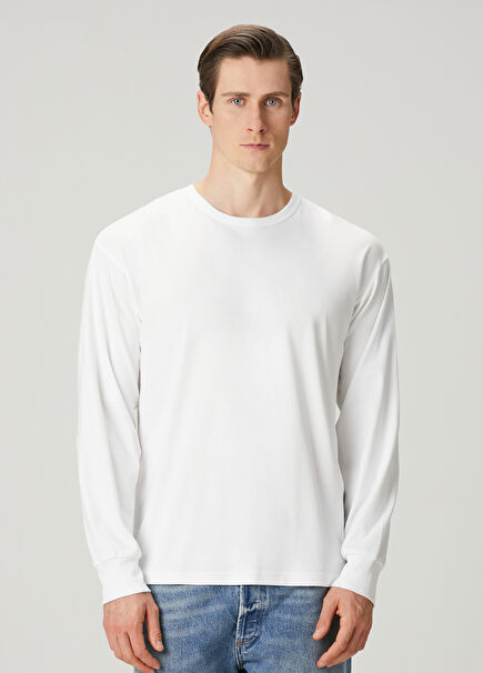 Beyaz Uzun Kollu T-shirt
