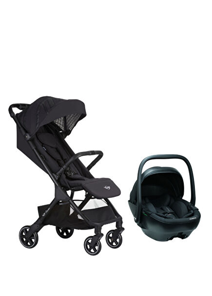 Mini by Buggy Snap Oxford Black Bebek Arabası Guardix Siyah Anne Kucağı Seyahat Sistem Bebek Arabası 