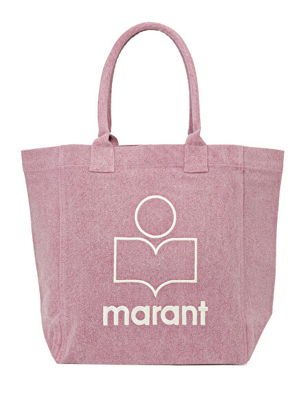 Pembe Logolu Kadın Alışveriş Çantası