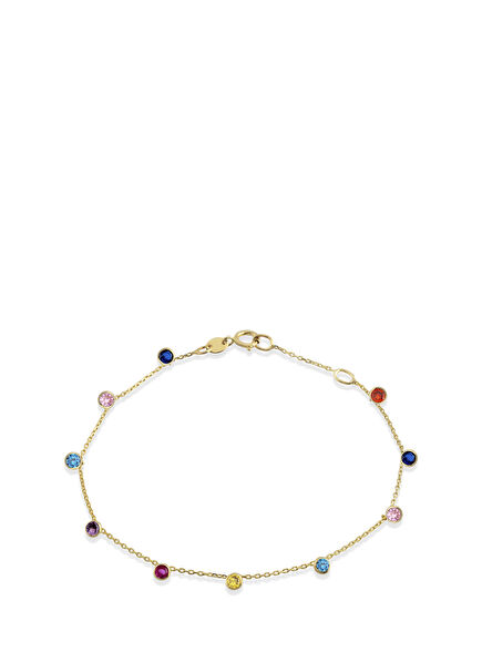 Rainbow Station 14 Ayar Altın Kadın Bileklik