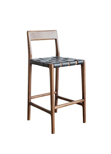 Cult Açık Ceviz Ahşap Bar Sandalyesi