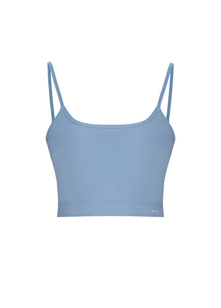 Blue Strappy Sports Bra