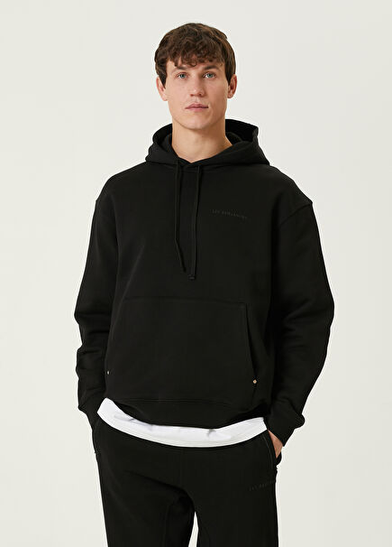 Black Hooded Logo Sweatshirt