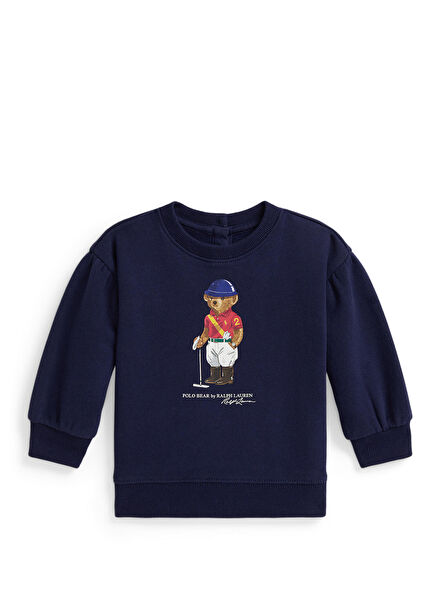 Polo Bear Lacivert Kız Bebek Sweatshirt