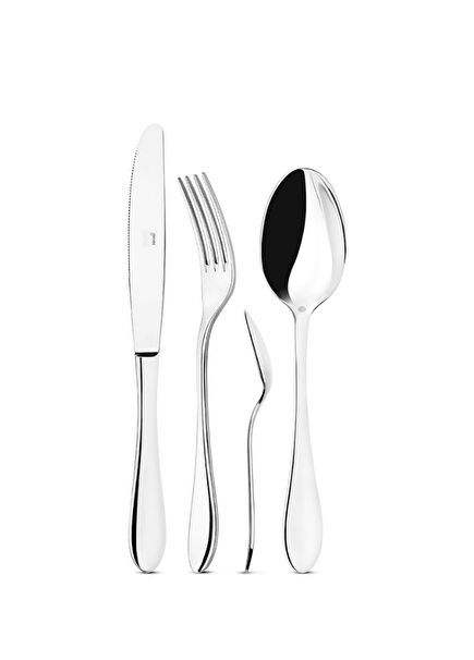 Silver Color Venezia 24 Piece Cutlery Set