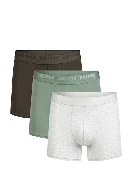 3" Stretch Çok Renkli 3lü Boxer Seti
