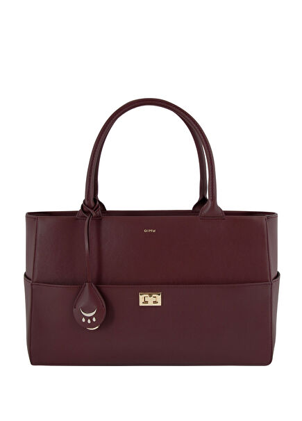 Diana Merlot Burgundy Leather Women's Shoulder Bag