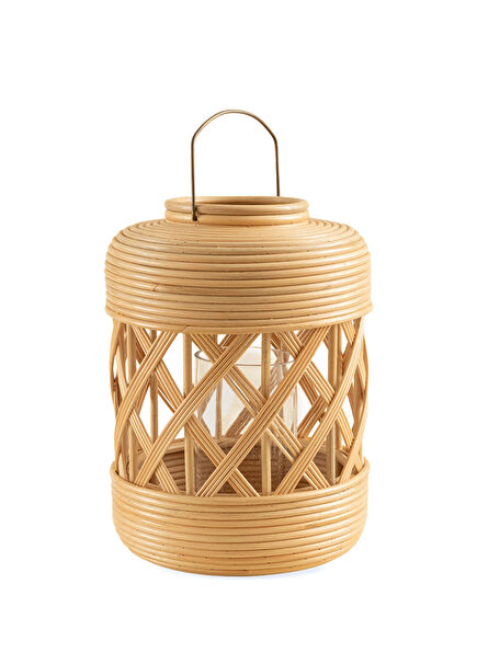 Lionti Natural Ahşap Dekoratif Fener