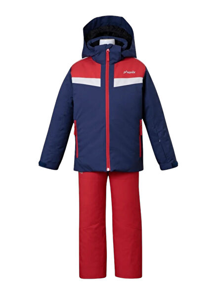 V Yoke Junior Two-piece Kırmızı Erkek Çocuk İki Parça Kayak Takımı