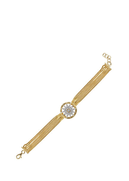 Celestial Star Hoop 925 Sterling Silver Women's Bracelet