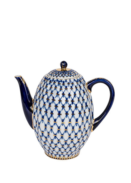 Cobalt Net Mavi Porselen Çaydanlık 1200 ml