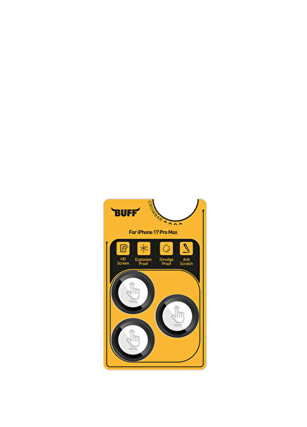 iPhone 17 Pro Max Siyah Metal Kamera Lens Koruyucu