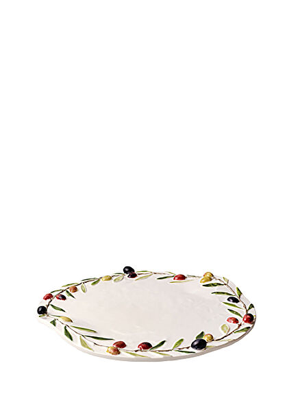 Ceramic Serving Plate With Olives