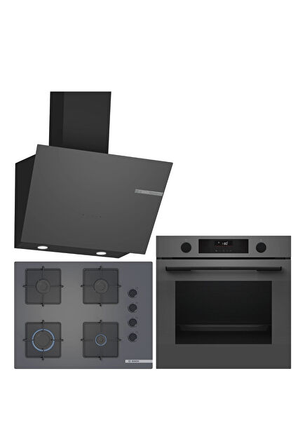 Anthracite Gray Built-in Set HUA736EN0T-POP7C9P30O-DWK66PJ70T Steam Assisted Built-in Oven