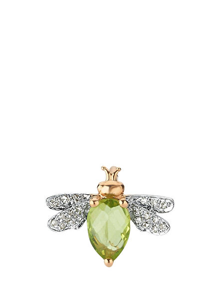 Bee Peridot Women's Gold Earrings