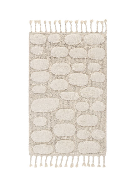 Wall Single Bath Mat 100% Cotton 60x100 cm Ecru