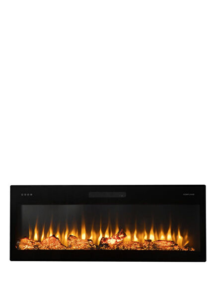 Korcam 130 S Black Heated Electric Fireplace