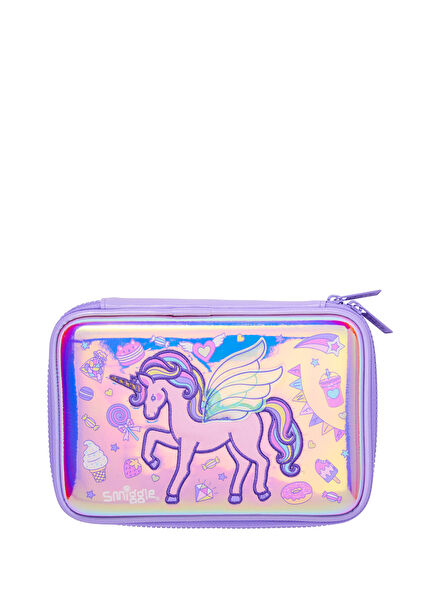 Fun Fair Lilac Unicorn Patterned Pencil Case