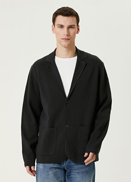 Anthracite Merino Knit Cardigan