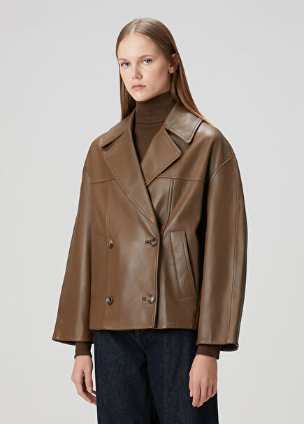 Kahverengi Deri Ceket