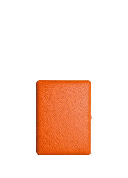 Cosmos Noblesse Orange 9-pack Leather Long Cigarette Case