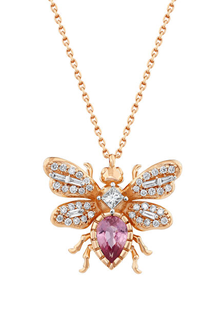 Bee Women's Rose Gold Necklace