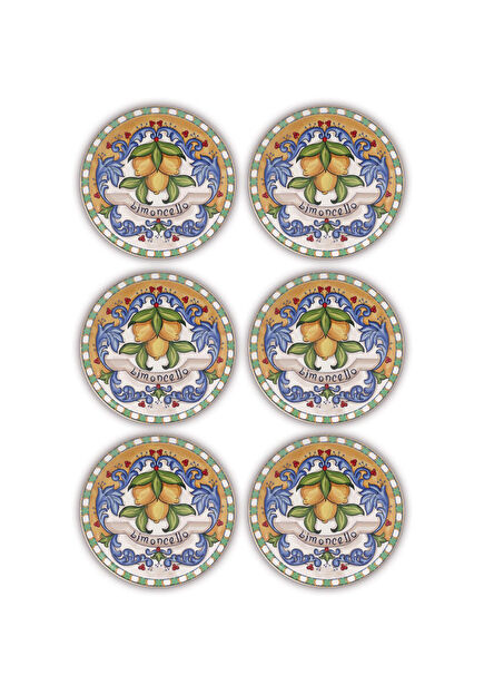Limoncello Seramik 6'lı Servis Tabağı Seti