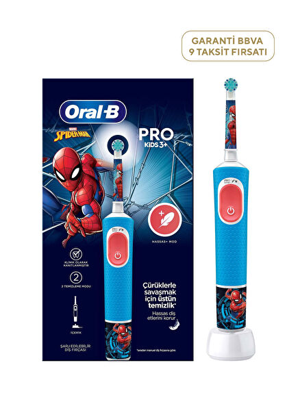 Vitality Pro Spiderman Özel Seri Çocuklar İçin Şarj Edilebilir Diş Fırçası