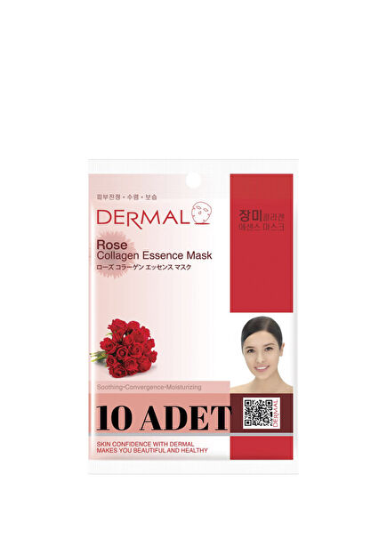 Rose Extract Moisturizing and Smoothing 10-Piece Collagen Mask