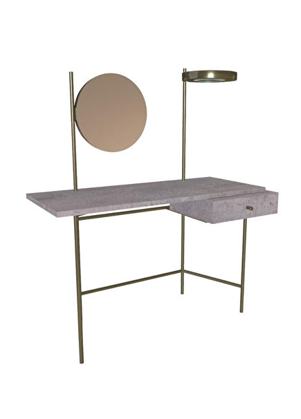 Vanity Renkli Metal Beton Çalışma Masası