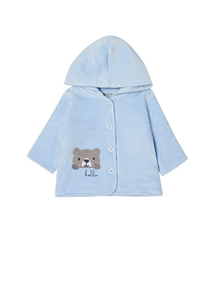 Unisex Baby Cardigan with Blue Buttons