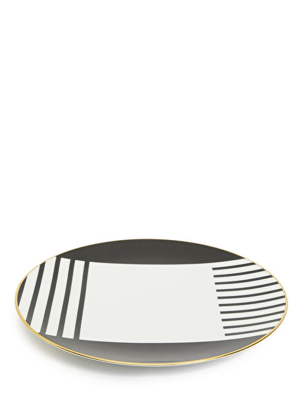 Teatro Black Gold Porcelain Dinner Plate