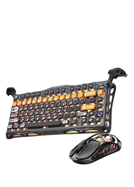 Mercury K1 Pro+X Kablosuz RGB Işıklı Mekanik Q CyberFlare Gaming Klavye ve Optik Mouse Seti