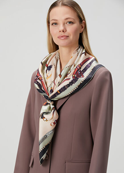 Multicolor Silk Scarf