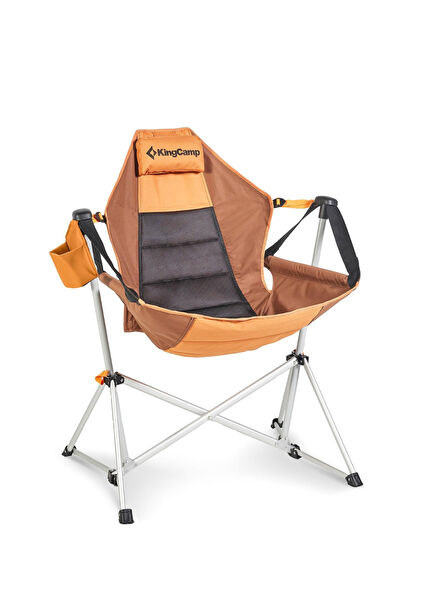 Orchid Salıncaklı Kahverengi Katlanır Kamp Sandalyesi