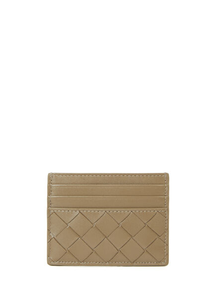 Brown Logo Women's Leather Card Holder