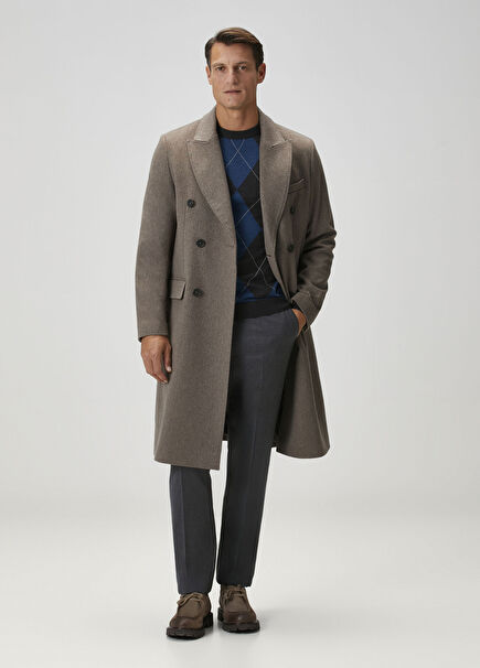 Loro Piana Vizon Kruvaze Yün Palto