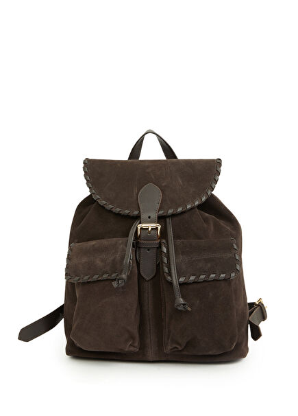 Kahverengi Kadın Deri Sırt Çantası