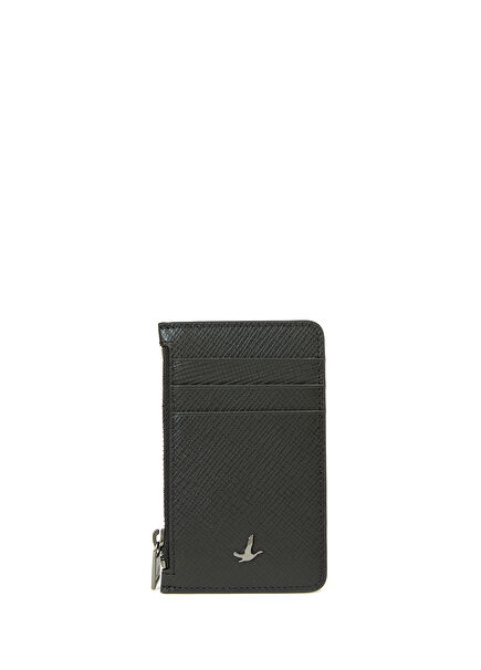 Black Men's Leather Card Holder