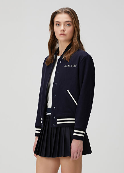 Navy Blue Wool Jacket