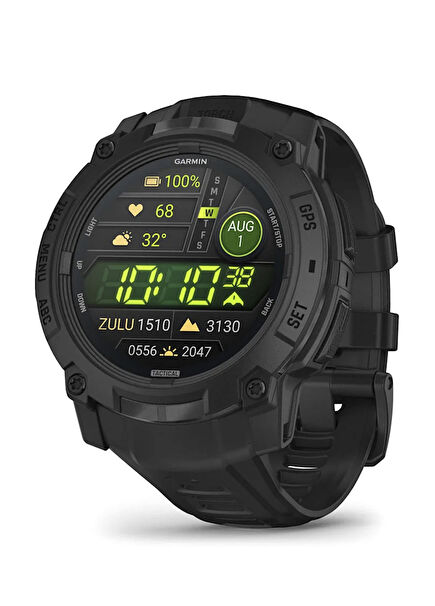 Instinct 3 50 mm AMOLED Tactical Edition Siyah Silikon Kayış Akıllı Saat