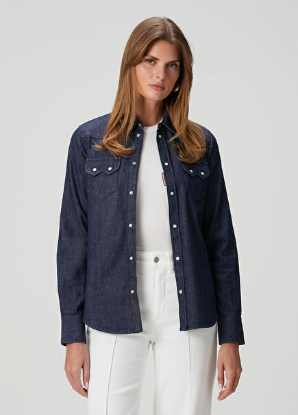 Lacivert Denim Gömlek