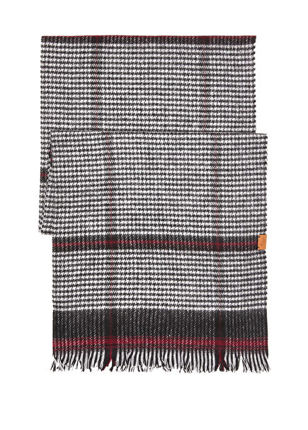 Grey Houndstooth Pattern Men's Scarf