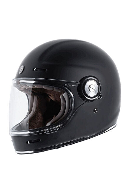 T-1 Newport Mat Siyah Kapalı Motosiklet Kaskı 