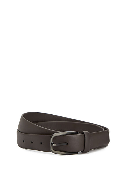 Black Men's Leather Belt
